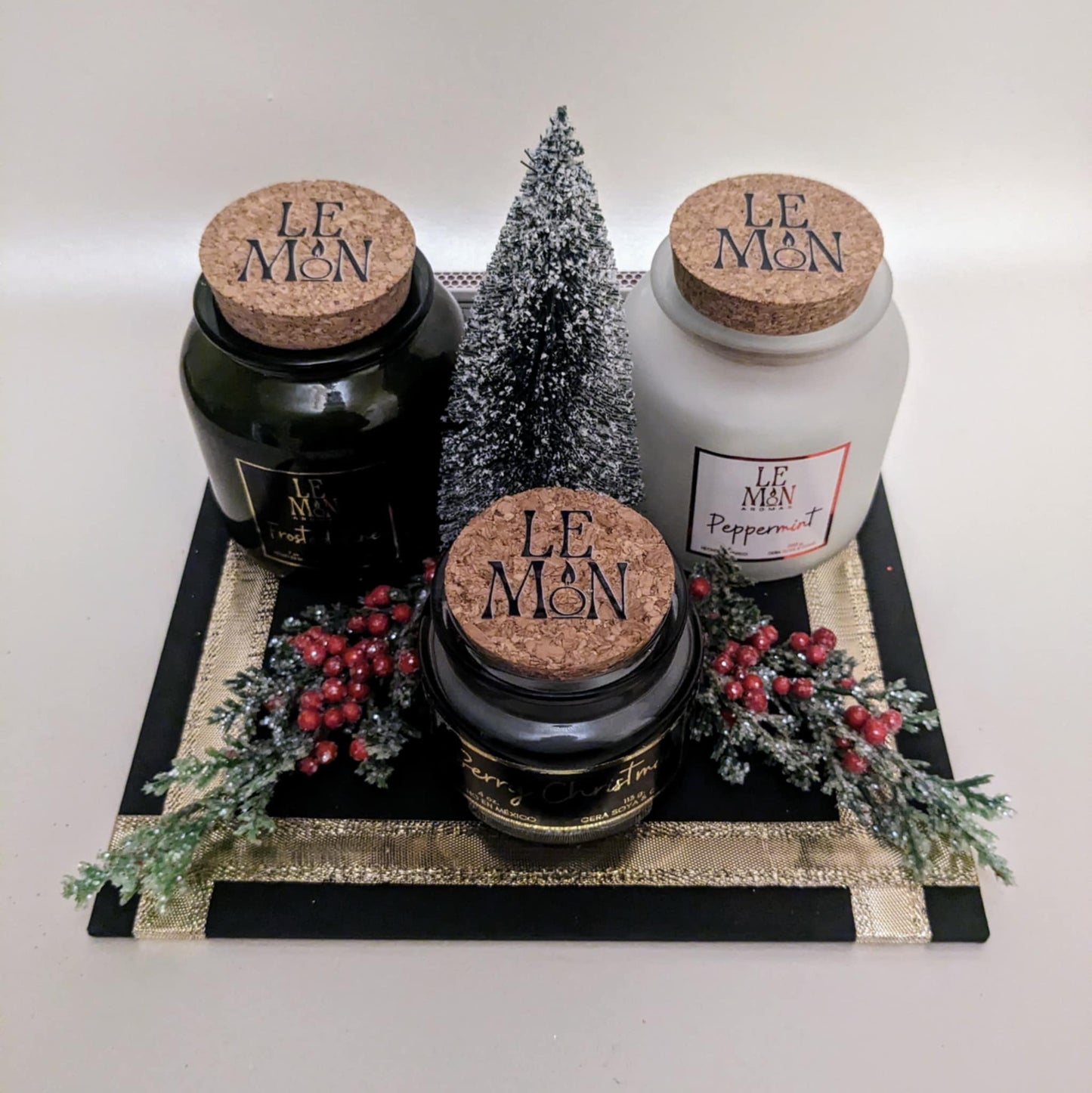 Regalo Velas Frosted Pine, Peppermint y Mini Berry Christmas